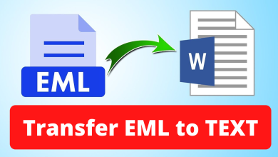 Transfer EML files to TEXT