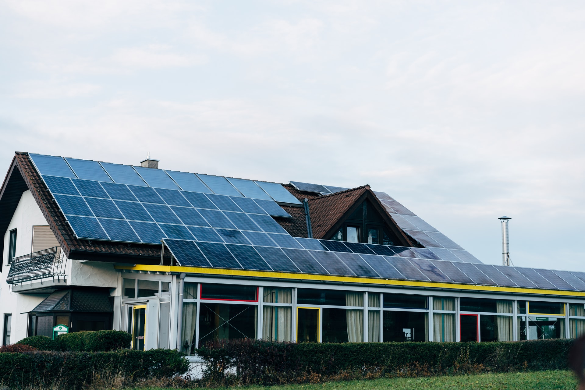 home with solar panels