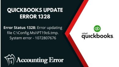QuickBooks Update Error 1328